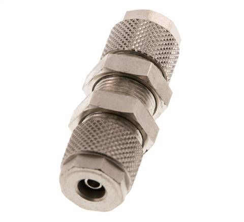 10x8 & 6x4 Nickel plated Brass Straight Push-on Fitting Bulkhead