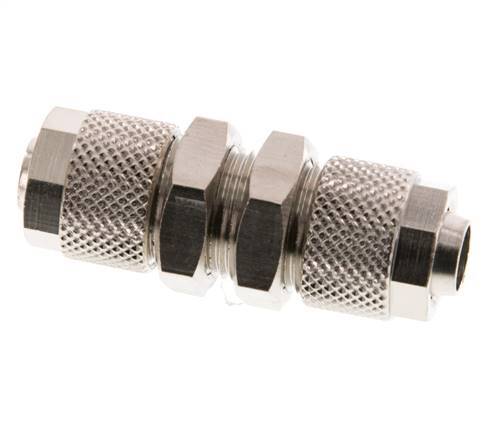 10x8 Nickel plated Brass Straight Push-on Fitting Bulkhead