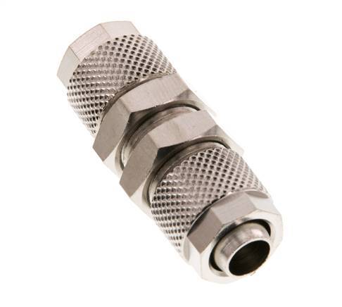 10x8 Nickel plated Brass Straight Push-on Fitting Bulkhead