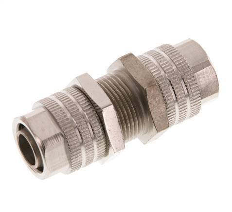 11.6x9 Nickel plated Brass Straight Push-on Fitting Bulkhead
