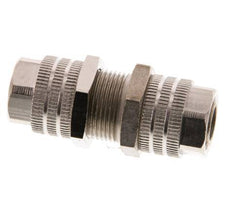11.6x9 Nickel plated Brass Straight Push-on Fitting Bulkhead