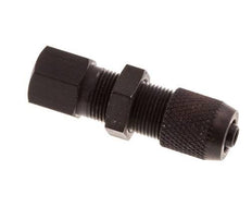 4.3x3 & M5 Aluminum Straight Push-on Fitting with Female Threads Bulkhead