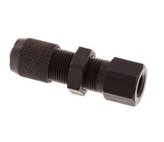 4.3x3 & M5 Aluminum Straight Push-on Fitting with Female Threads Bulkhead
