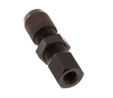 4.3x3 & M5 Aluminum Straight Push-on Fitting with Female Threads Bulkhead