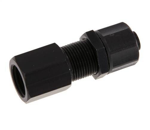 10x8 & G1/4'' Aluminum Straight Push-on Fitting with Female Threads Bulkhead