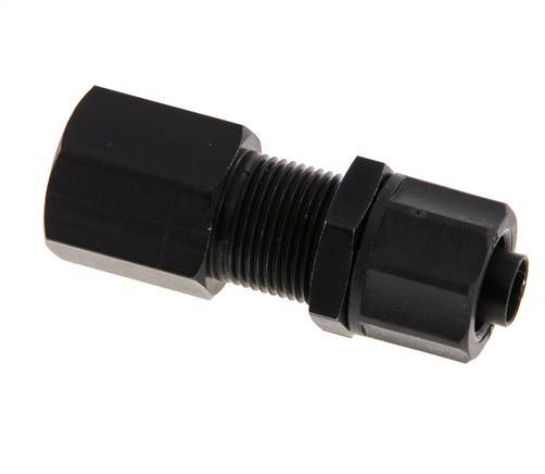 10x8 & G1/4'' Aluminum Straight Push-on Fitting with Female Threads Bulkhead