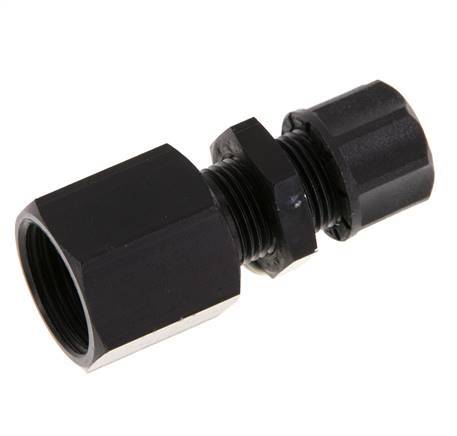 8x6 & G3/8'' Aluminum Straight Push-on Fitting with Female Threads Bulkhead