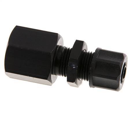 8x6 & G3/8'' Aluminum Straight Push-on Fitting with Female Threads Bulkhead