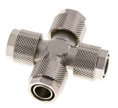 12x10 Nickel plated Brass Cross Push-on Fitting