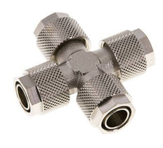 12x10 Nickel plated Brass Cross Push-on Fitting