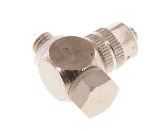 4.3x3 & M5 Nickel plated Brass Banjo Push-on Fitting with Male Threads with O-ring Rotatable [10 Pieces]