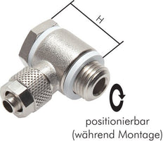 5x3 & G1/8'' Nickel plated Brass Banjo Push-on Fitting with Male Threads with O-ring Rotatable [10 Pieces]
