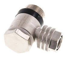 11.6x9 & G3/8'' Nickel plated Brass Banjo Push-on Fitting with Male Threads with O-ring Rotatable [10 Pieces]