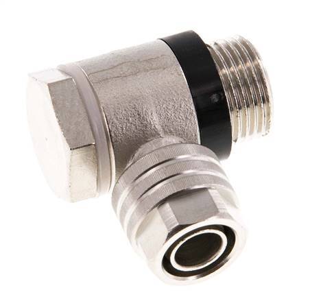 11.6x9 & G3/8'' Nickel plated Brass Banjo Push-on Fitting with Male Threads with O-ring Rotatable [10 Pieces]