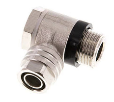 11.6x9 & G3/8'' Nickel plated Brass Banjo Push-on Fitting with Male Threads with O-ring Rotatable [10 Pieces]