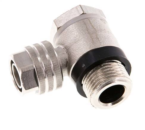11.6x9 & G3/8'' Nickel plated Brass Banjo Push-on Fitting with Male Threads with O-ring Rotatable [10 Pieces]