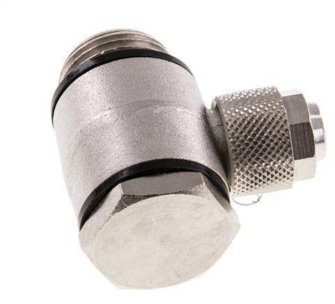 12x10 & G1/2'' Nickel plated Brass Banjo Push-on Fitting with Male Threads with O-ring Rotatable