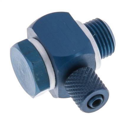 4.3x3 & G1/8'' Aluminum Banjo Push-on Fitting with Male Threads with O-ring Rotatable [10 Pieces]