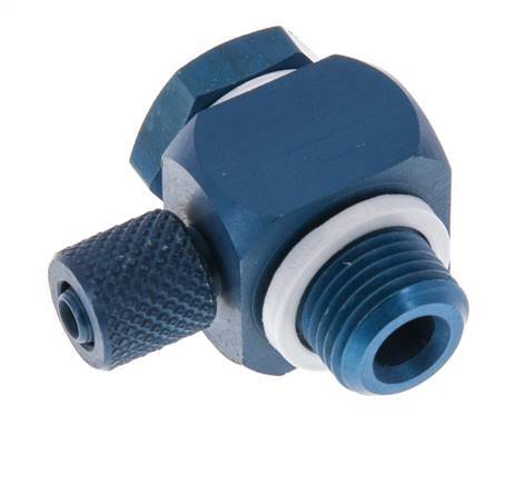 4.3x3 & G1/8'' Aluminum Banjo Push-on Fitting with Male Threads with O-ring Rotatable [10 Pieces]