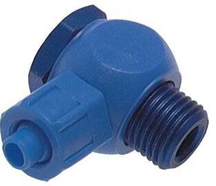 6x4 & G1/4'' PVC Banjo Push-on Fitting with Male Threads with O-ring Rotatable [2 Pieces]