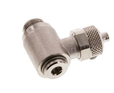 6x4 & G1/8'' Nickel plated Brass Elbow Push-on Fitting with Male Threads Rotatable Inner Hexagon