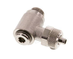 6x4 & G1/8'' Nickel plated Brass Elbow Push-on Fitting with Male Threads Rotatable Inner Hexagon