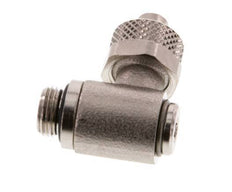 8x6 & G1/8'' Nickel plated Brass Elbow Push-on Fitting with Male Threads Rotatable Inner Hexagon