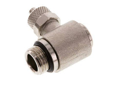 6x4 & G1/4'' Nickel plated Brass Elbow Push-on Fitting with Male Threads Rotatable Inner Hexagon