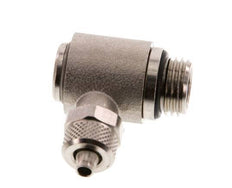 6x4 & G1/4'' Nickel plated Brass Elbow Push-on Fitting with Male Threads Rotatable Inner Hexagon