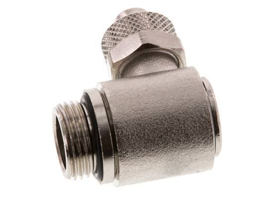 10x8 & G3/8'' Nickel plated Brass Elbow Push-on Fitting with Male Threads Rotatable Inner Hexagon
