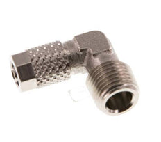 5x3 & R1/8'' Nickel plated Brass Elbow Push-on Fitting with Male Threads [5 Pieces]