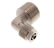 6x4 & R3/8'' Nickel plated Brass Elbow Push-on Fitting with Male Threads [2 Pieces]