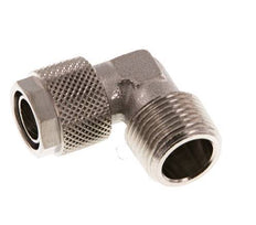 12x10 & R3/8'' Nickel plated Brass Elbow Push-on Fitting with Male Threads [2 Pieces]