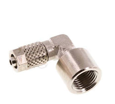 5x3 & G1/8'' Nickel plated Brass Elbow Push-on Fitting with Female Threads [5 Pieces]