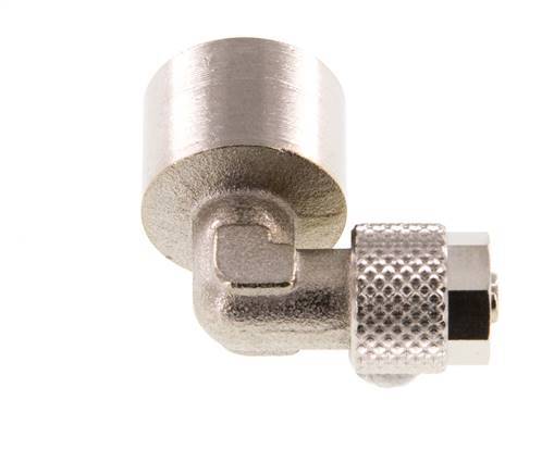 6x4 & G1/4'' Nickel plated Brass Elbow Push-on Fitting with Female Threads [2 Pieces]