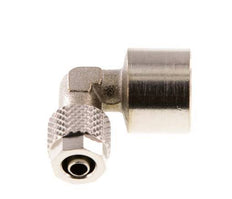 6x4 & G1/4'' Nickel plated Brass Elbow Push-on Fitting with Female Threads [2 Pieces]
