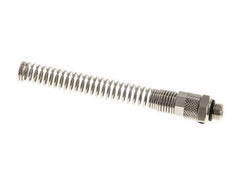 8x6 & G1/8'' Nickel plated Brass Straight Push-on Fitting with Male Threads Bend Protection [2 Pieces]