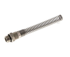 8x6 & G1/4'' Nickel plated Brass Straight Push-on Fitting with Male Threads Bend Protection [2 Pieces]