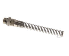 8x6 & G1/4'' Nickel plated Brass Straight Push-on Fitting with Male Threads Bend Protection [2 Pieces]