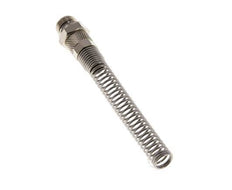 8x6 & G1/4'' Nickel plated Brass Straight Push-on Fitting with Male Threads Bend Protection [2 Pieces]