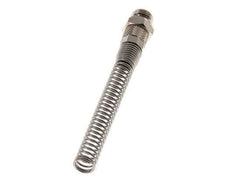 8x6 & G1/4'' Nickel plated Brass Straight Push-on Fitting with Male Threads Bend Protection [2 Pieces]