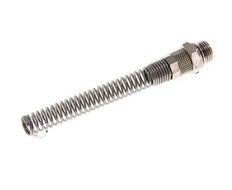 8x6 & G1/4'' Nickel plated Brass Straight Push-on Fitting with Male Threads Bend Protection [2 Pieces]