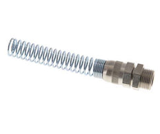 12x9 & G3/8'' Nickel plated Brass Straight Push-on Fitting with Male Threads Bend Protection