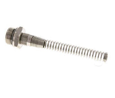 8x6 & G1/2'' Nickel plated Brass Straight Push-on Fitting with Male Threads Bend Protection [2 Pieces]