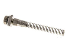 10x8 & G1/2'' Nickel plated Brass Straight Push-on Fitting with Male Threads Bend Protection [2 Pieces]