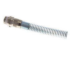 15x12 & G1/2'' Nickel plated Brass Straight Push-on Fitting with Male Threads PTFE Bend Protection