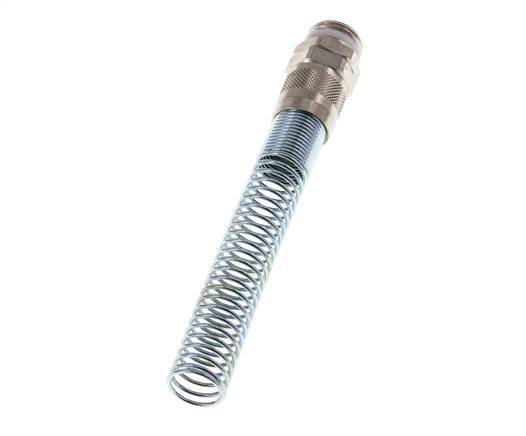 15x12 & G1/2'' Nickel plated Brass Straight Push-on Fitting with Male Threads PTFE Bend Protection
