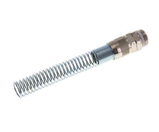 15x12 & G1/2'' Nickel plated Brass Straight Push-on Fitting with Male Threads PTFE Bend Protection
