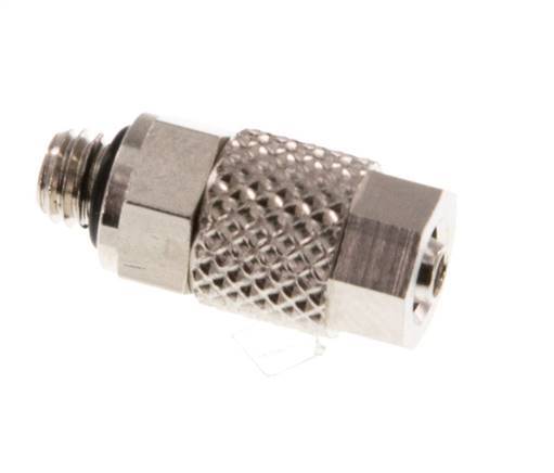 4.3x3 & M5 Nickel plated Brass Straight Push-on Fitting with Male Threads NBR [5 Pieces]