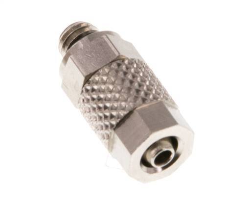 4.3x3 & M5 Nickel plated Brass Straight Push-on Fitting with Male Threads NBR [5 Pieces]
